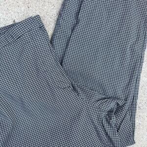 Vintage Worthington Check Plaid Print High Rise Cropped Trouser Pants Size 22W
